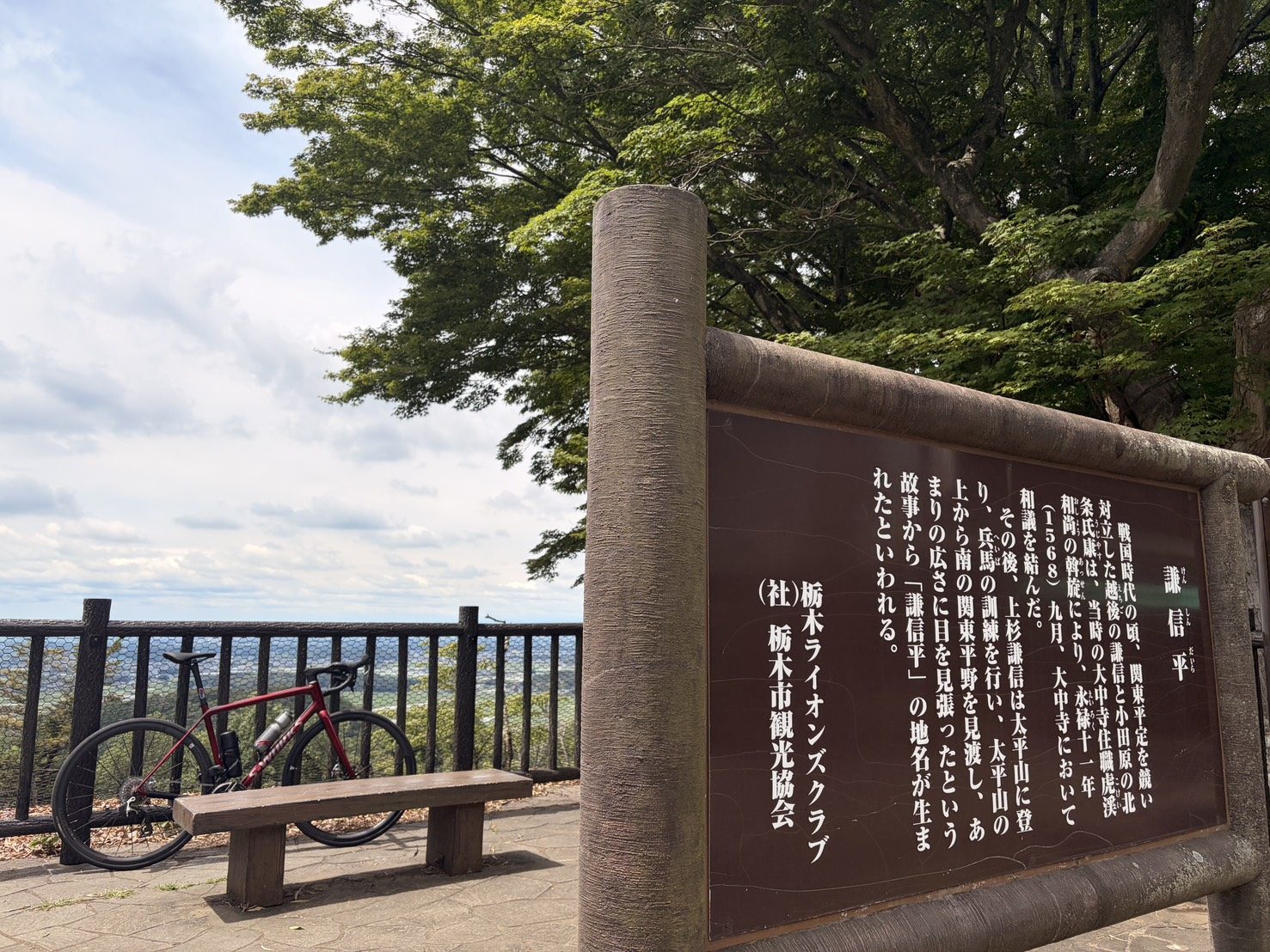 太平山の謙信平案内板とAethos2