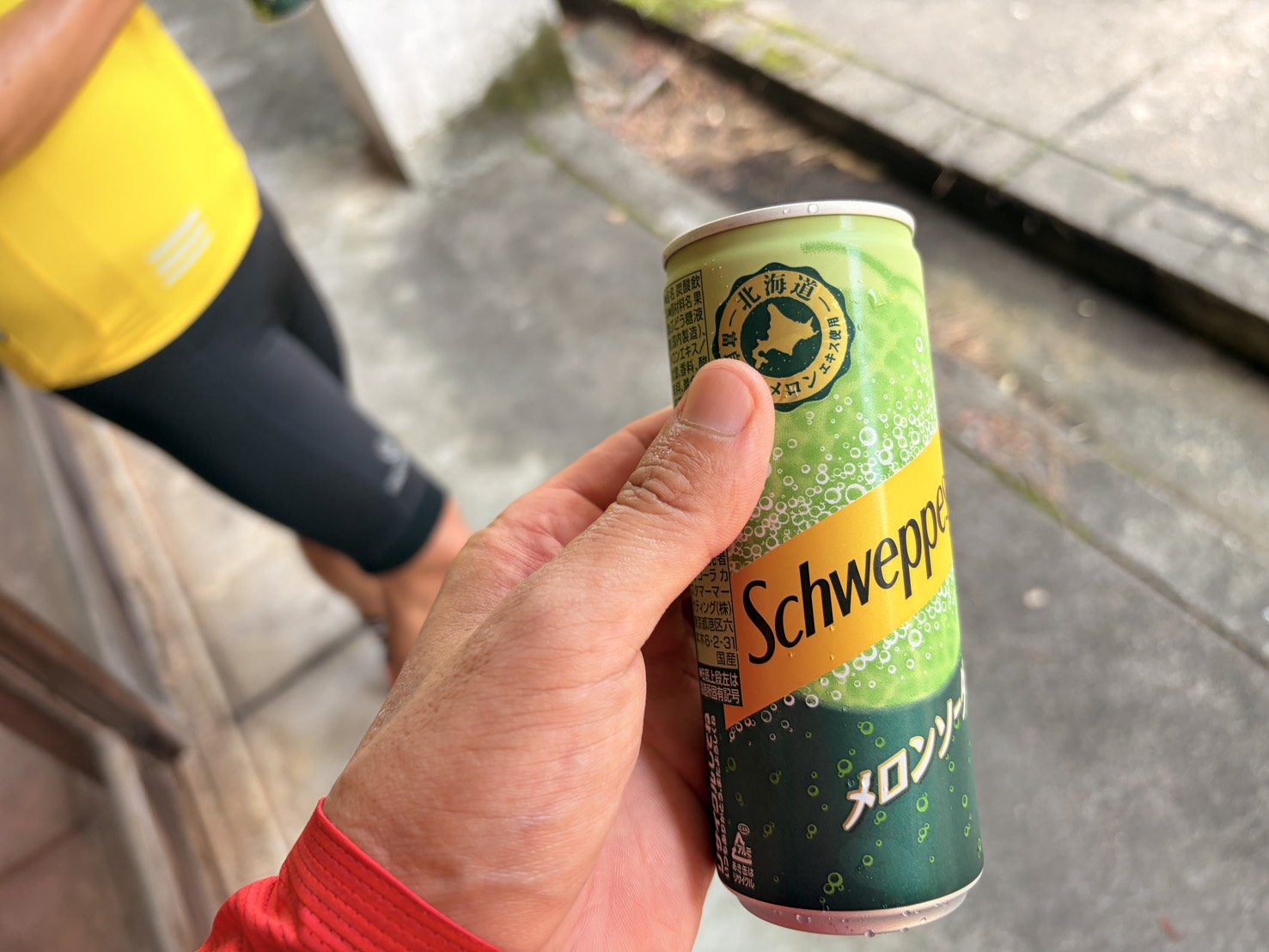 友人との唐沢ライドで休憩中に飲んだメロンソーダ