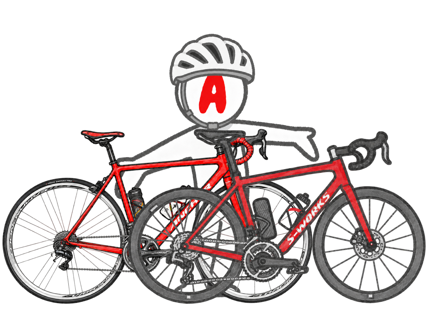 外ライドへ向かう自転車のイメージ