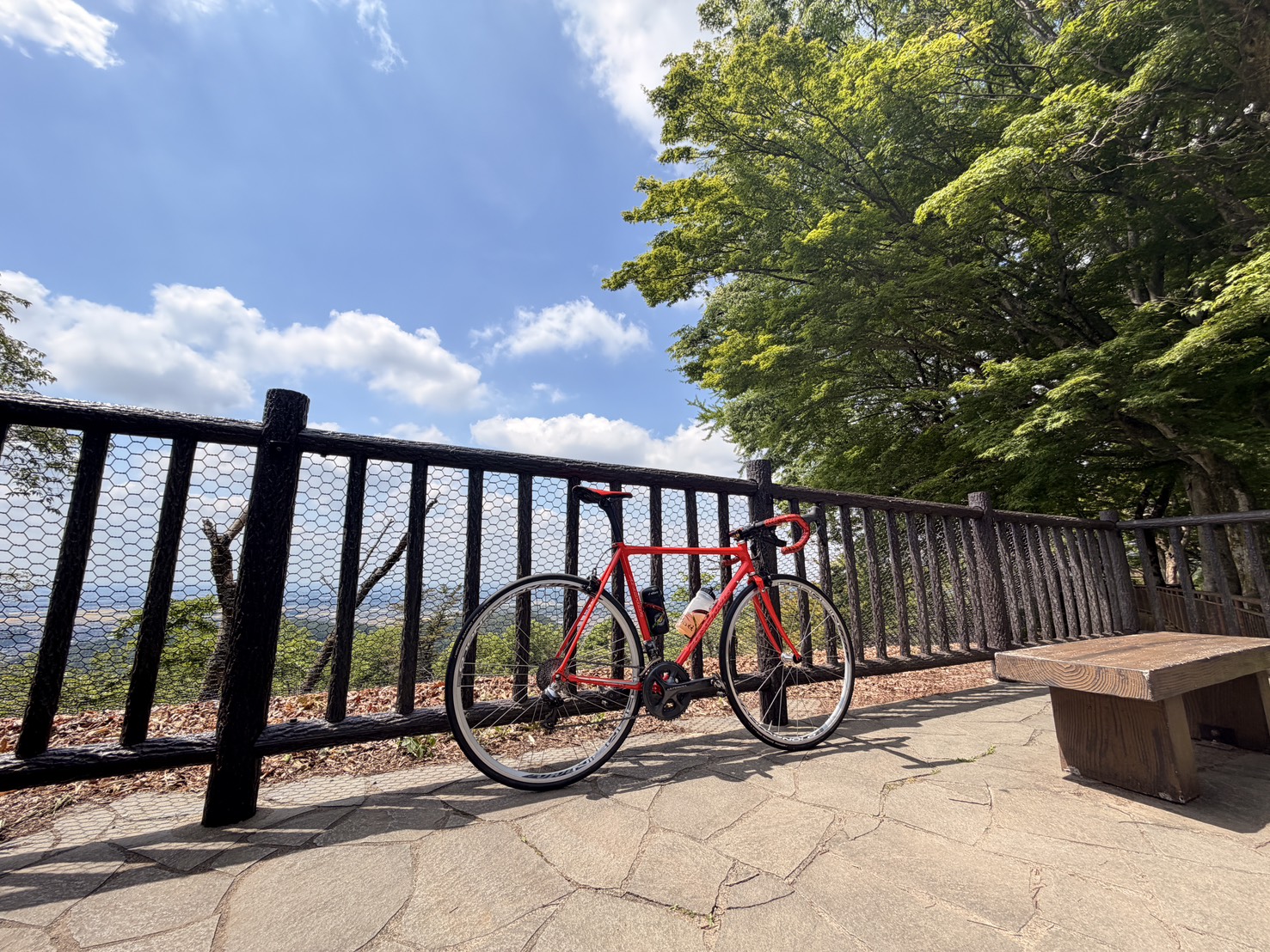 太平山展望台とロードバイク